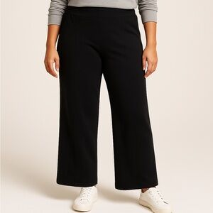 Athleta Cozy Wide-Leg Pants Black – Women’s XL, signature soft cotton